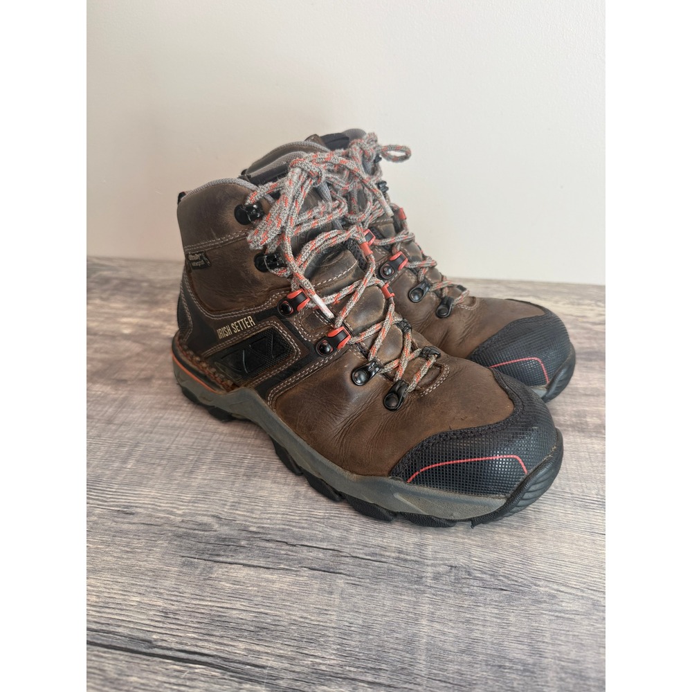Irish Setter Crosby Waterproof Work Boots Brown Leather 83214 Womens 7 B